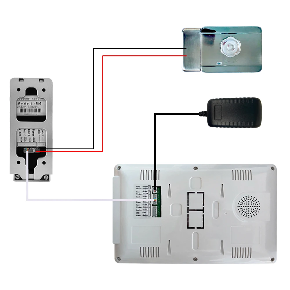 Anjielosmart videocitofono cablato da 7 pollici con videocamera campanello impermeabile protezione di sicurezza dell'appartamento residenziale privato