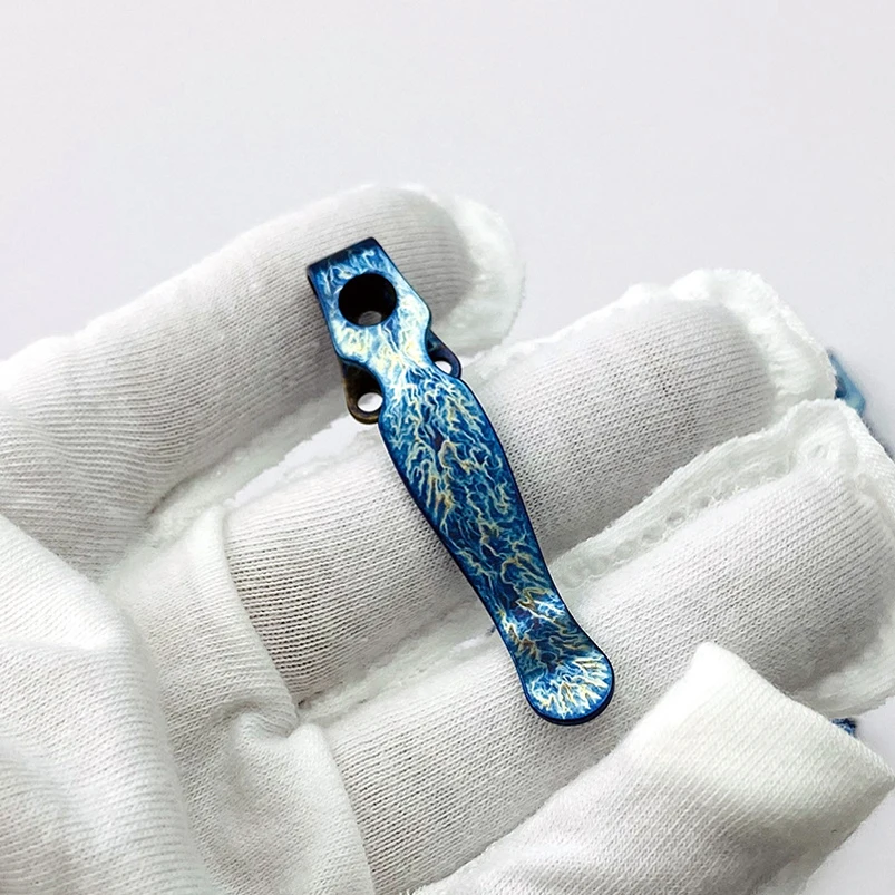Niestandardowe 4 kolory składany nóż tytanowy kieszonkowy klips zacisk tylny do prawdziwego Spyderco C229 noże Shaman DIY zrobić akcesoria części