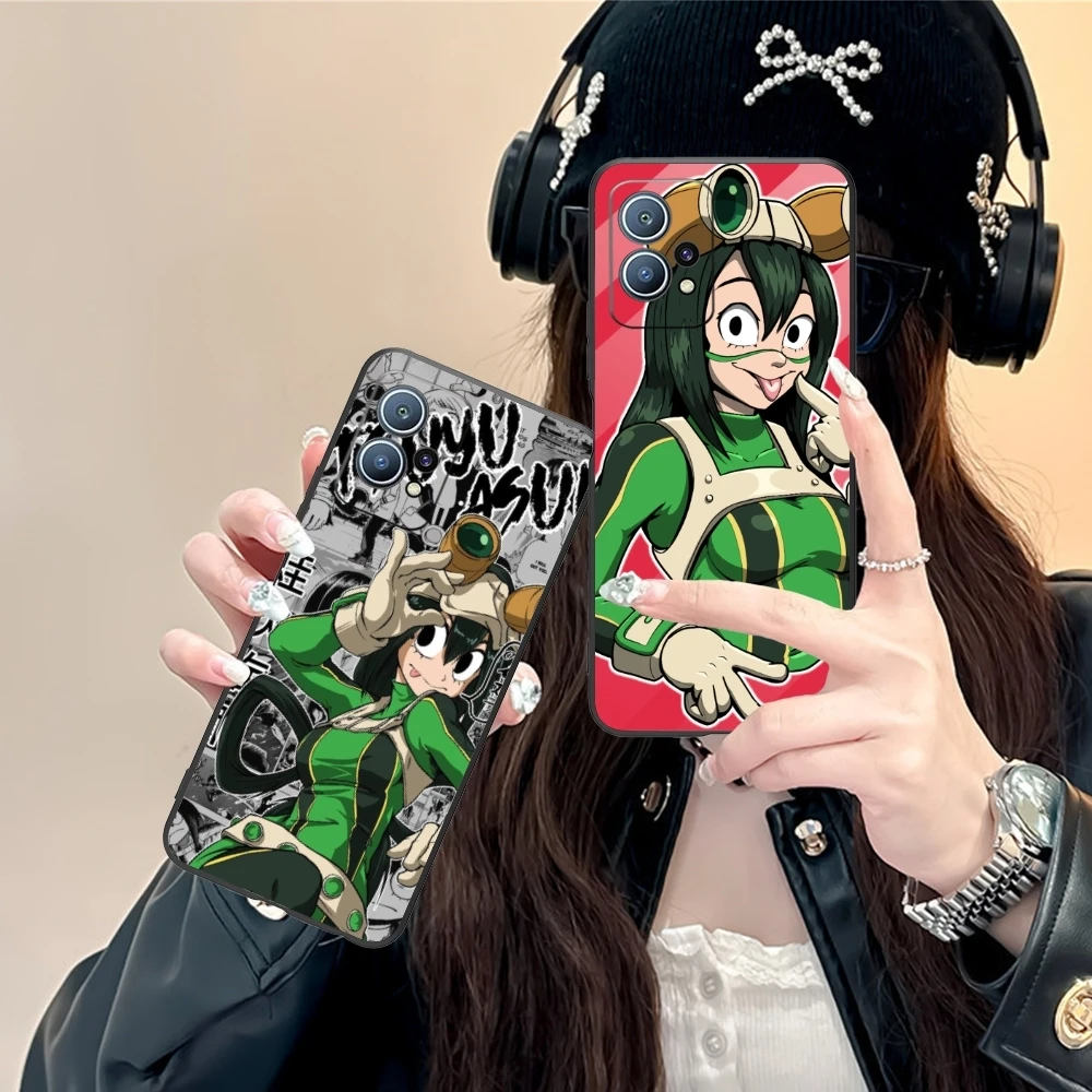 Hero Tsuyu Asui Froppy Cell Phone Case for Huawei P60 P50 P40 P30 P20 P10 P9 P8 Pro Lite Plus Black Soft Phone Cover Shell