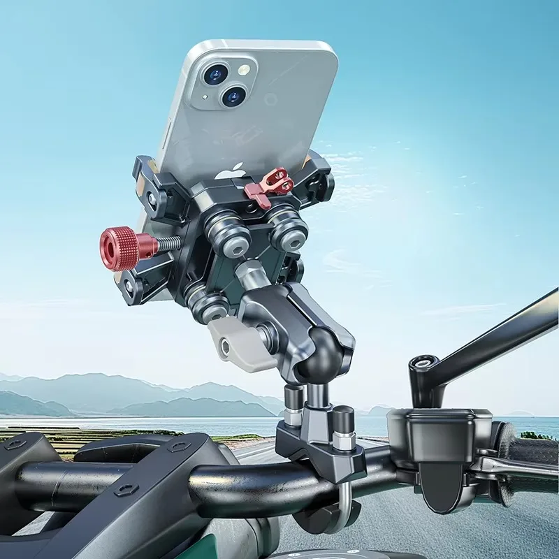 

LanParte Motorcycle Phone Mount,Anti-Shake Bike Phone Holder for Bicycle, Handlebar Phone Mount,Compatible with iPhone All Phone