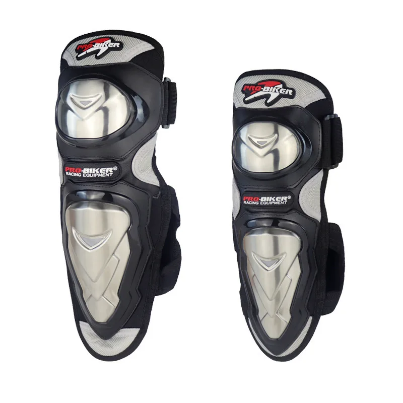 Motorcycle Kneepad Stainless Steel Moto Elbow Knee Pads Motocross Racing Protective Gear Protector Guards Kit