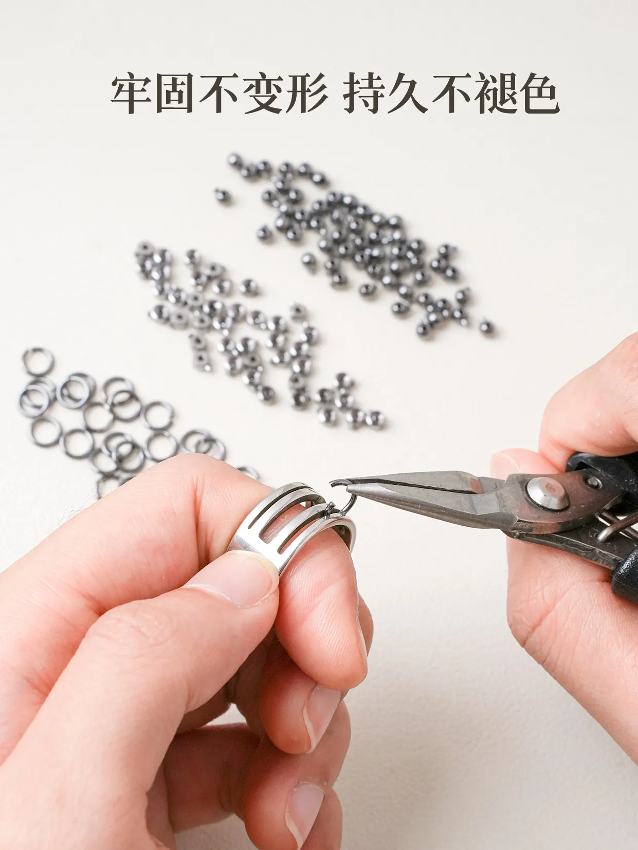 High Copper Plated Gun Black Crimp Beads Positioning Beads For DIY Bracelet Necklace Finishing Jewelry Findings Supplies