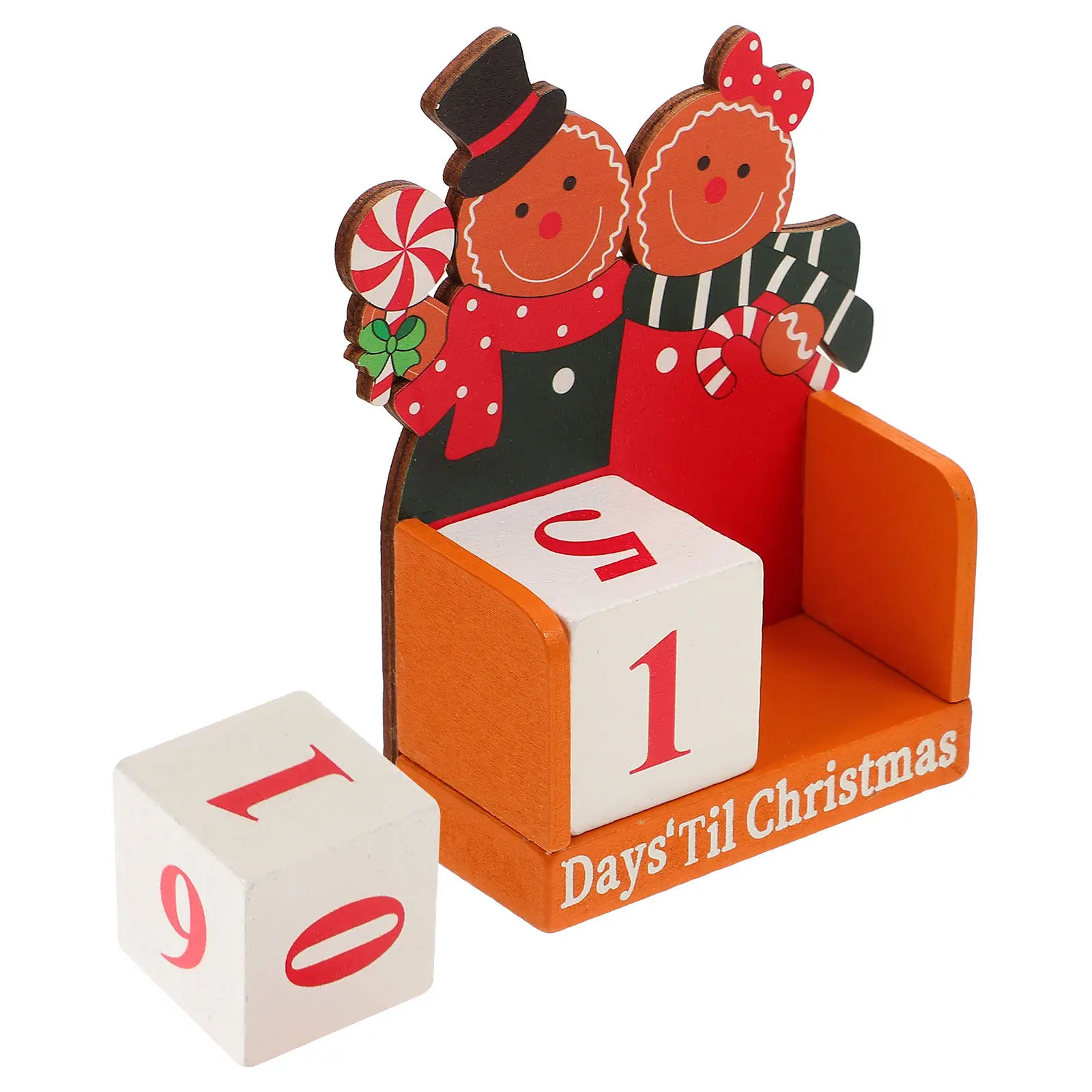 

Creative Reusable Xmas Wooden Calendar Block Decor for Windowsill Bookshelf Desk Christmas Party Home Holiday Countdown Calendar
