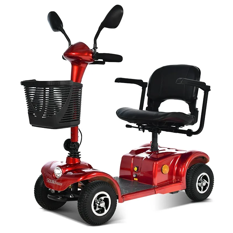 

Elderly scooter Elderly electric four-wheeled lightweight folding car Lightweight can sit and push