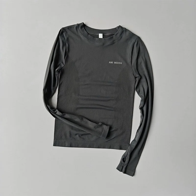 Women's High-Elastic, Quick-Drying, Breathable Long-Sleeve T-Shirt for Workout, Weightlifting, Running, Yoga, and Fitness image 6