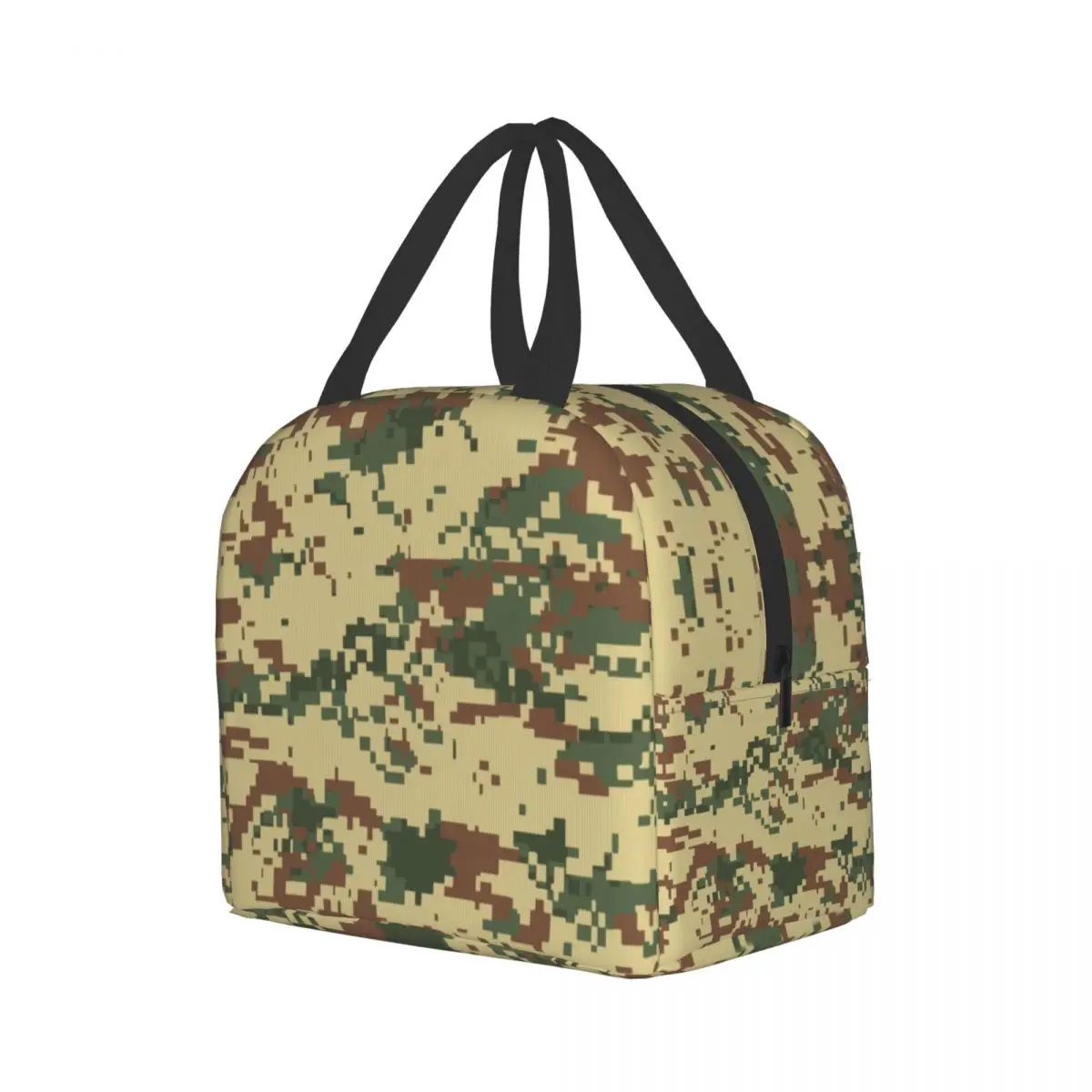 Military Camo Insulated Lunch Bag for Women Waterproof Army Camouflage Cooler Thermal Lunch Tote Office Picnic Food Bento Box