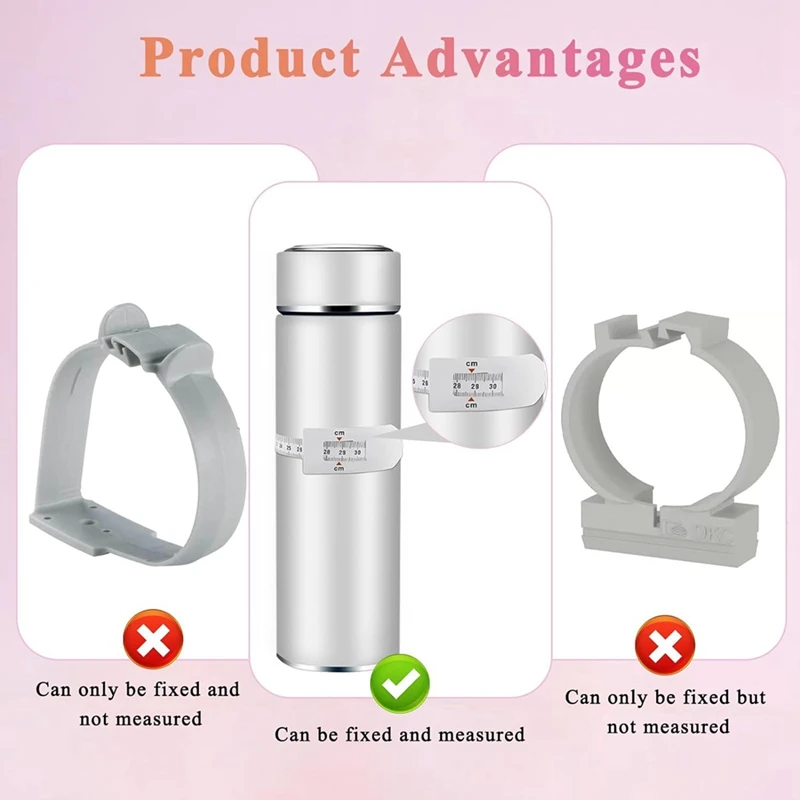 6 Pcs Sublimation Blanks Tumblers Width Measurer, PP Precise Width Measurer, 22 In Tape Measure For Sublimation Blanks