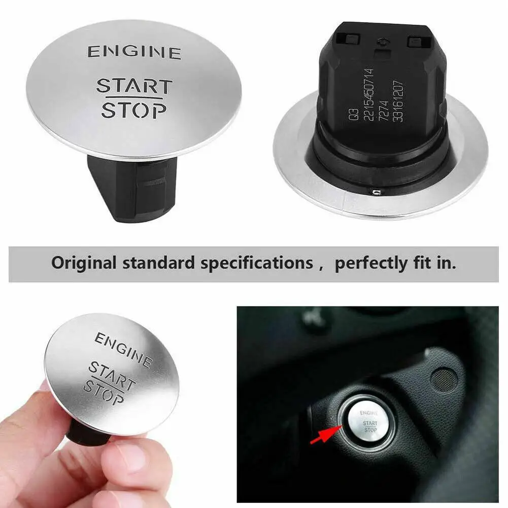 Keyless Go Start Stop Push Button Car Engine Ignition Switch One-Click Start Stop Button 2215450714 For Mercedes Benz