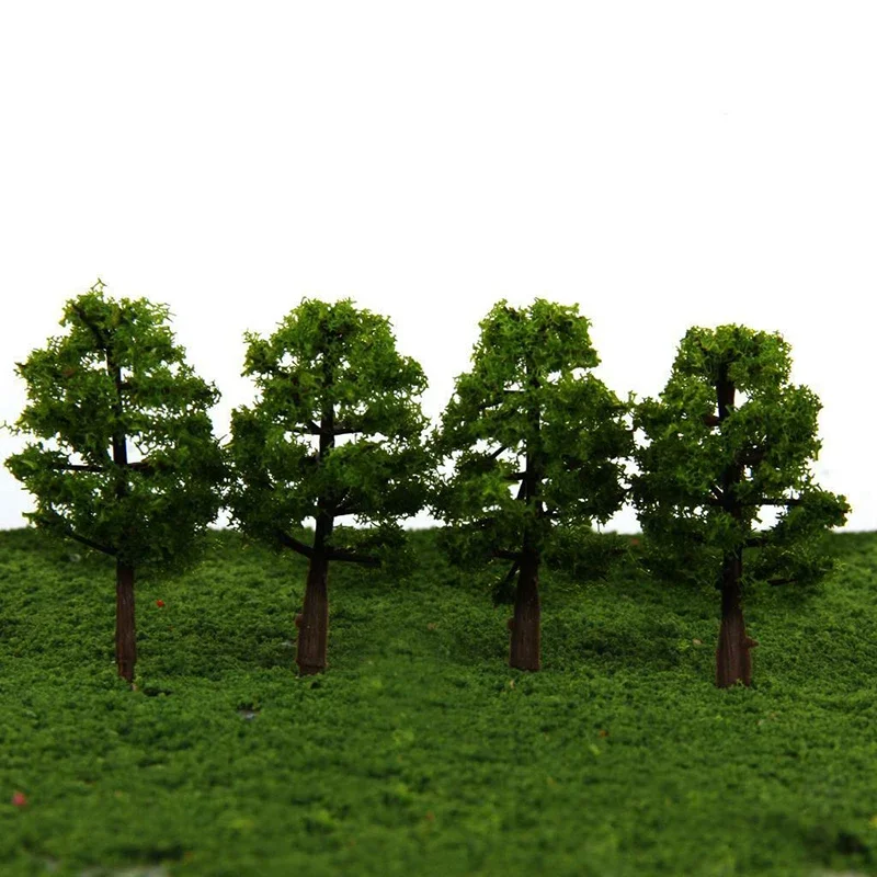 20Pcs Mini Model Trees Simulate Trees Micro Landscape Decoration Train Layout Sand Table Ornaments Kids Toy DIY Landscaping