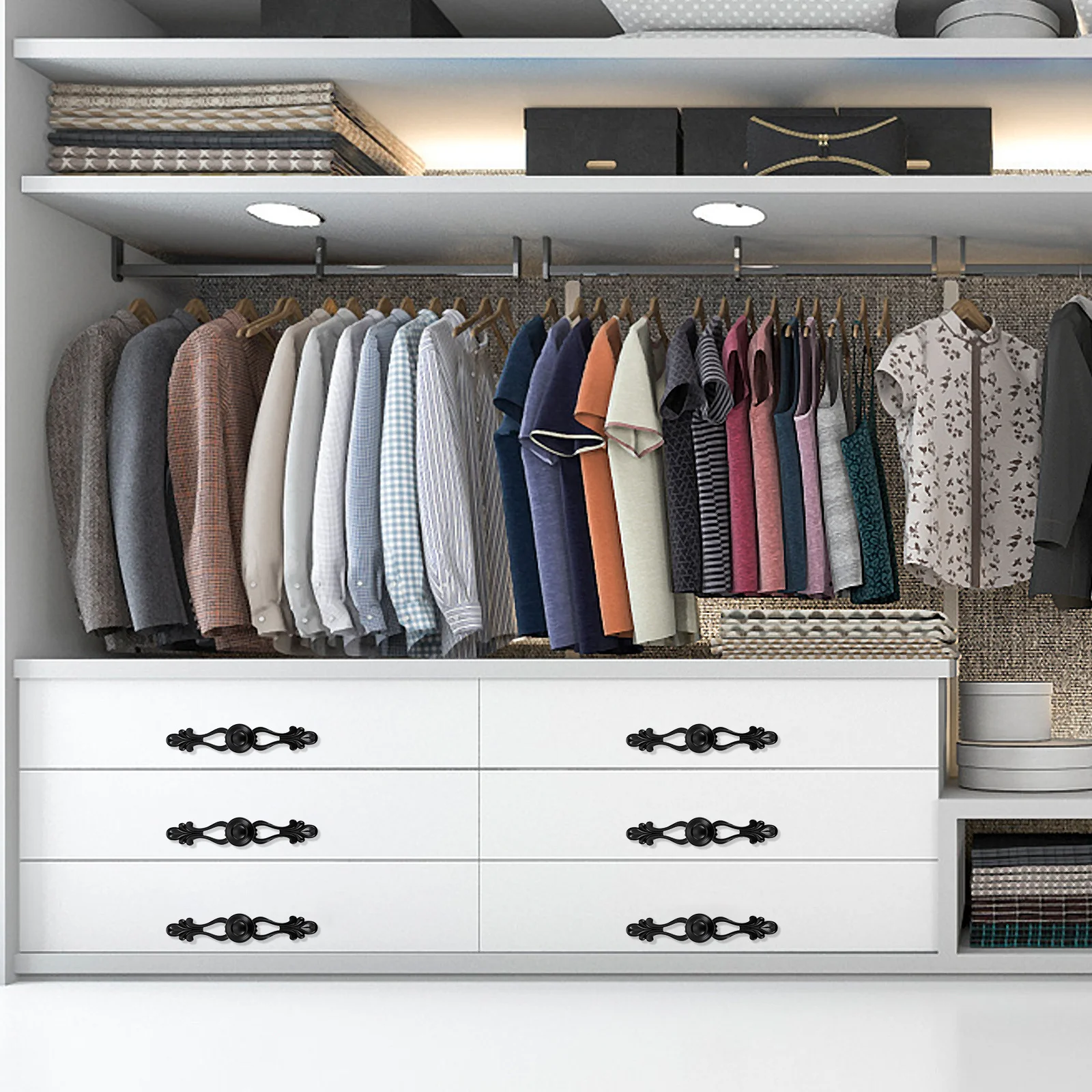 

2Pcs European Style Knobs Vintage Wardrobe Handles Drawer Pulls Retro Home Decoration Furniture Accessories European Style Knobs