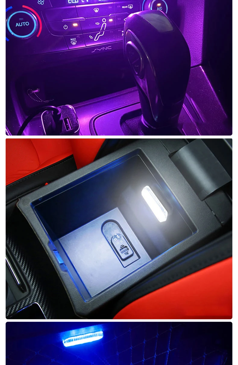 Automotive Innenraum-LED-Beleuchtung ohne Verkabelung, Auto-Leselampe, Berührungssensor, Kofferraum-Fußraum-Atmosphärenbeleuchtung – Detail 11