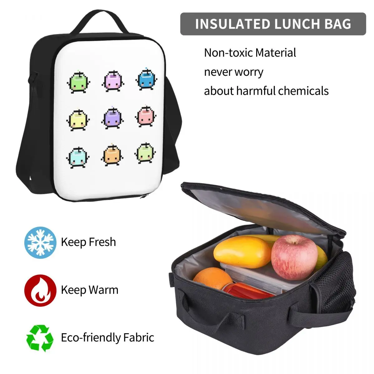 Stardew Valley Pastell Junimos Rucksäcke Bücher tasche Kinder Schult aschen Cartoon Kinder Rucksack Lunch Bag Stift Tasche dreiteiliges Set