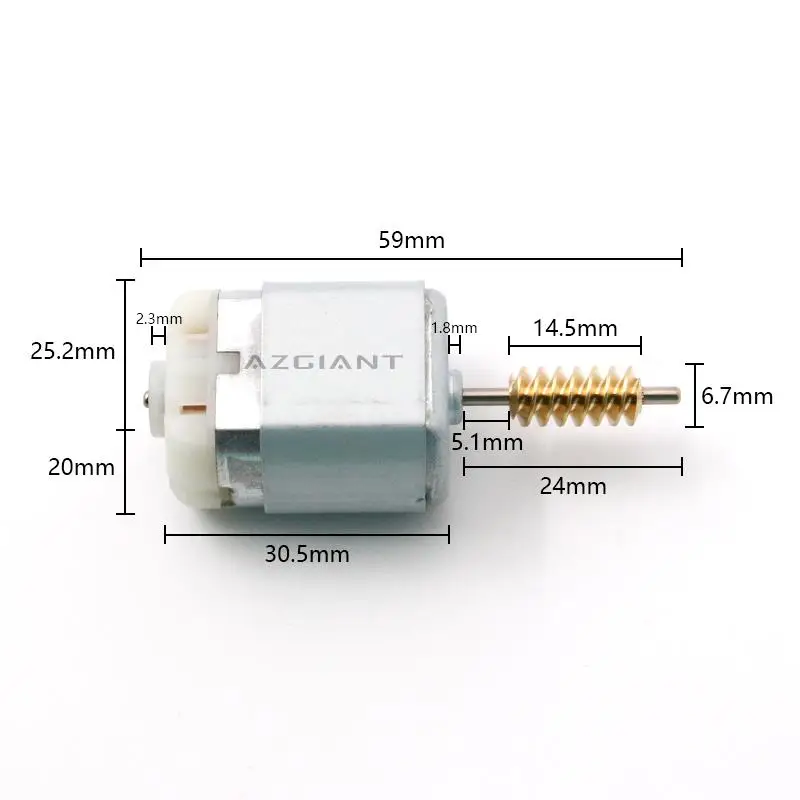 AZGIANT Ricambi Auto Volante Colonna Blocco Attuatore Motore DC 0.2A Spazzola di Carbone Micro Motore per Honda HR-V CR-V Civic MK10