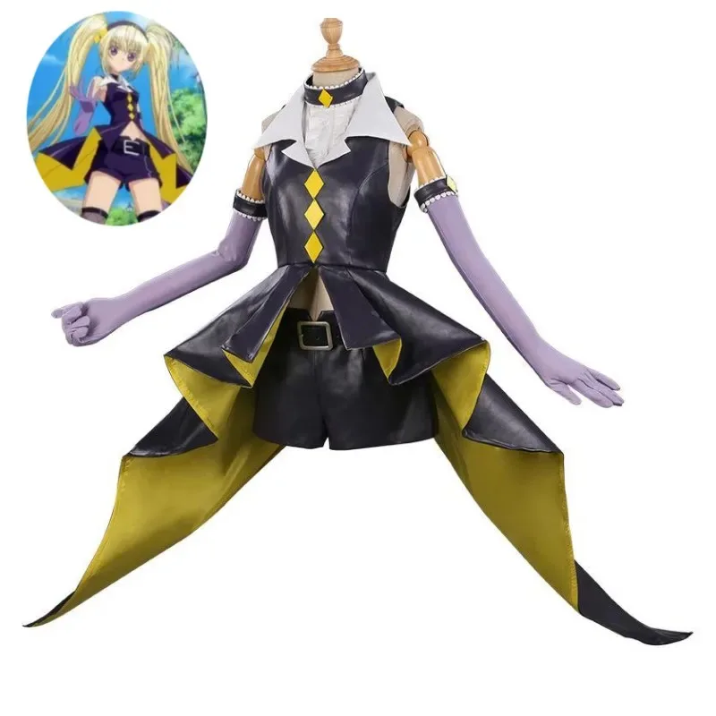 

Anime Shugo Chara Tsukiyomi Hoshina Utau Dark Jewel Cosplay Costume Wig Top Shorts Hallowen Carnival Party Sexy Woman Suitx;8's,