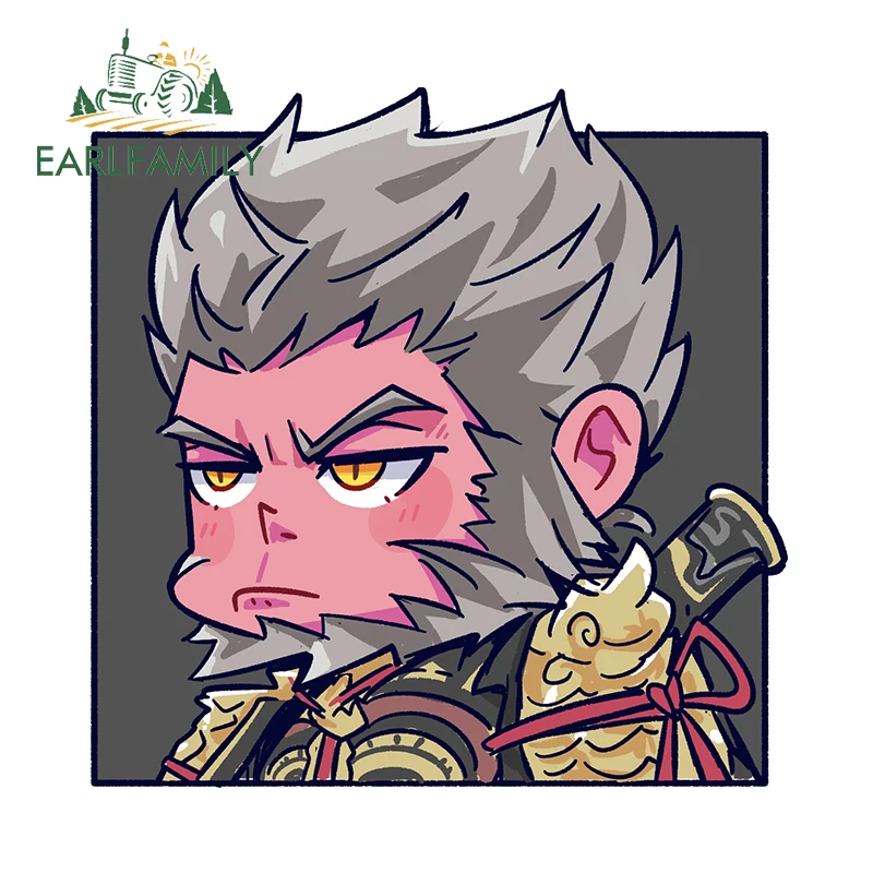 EARLFAMILY 13cm x 12.9cm Animal WuKong Peek Car Sticker Hot Game Cartoon Printing Decal Personality Refrigerator Car Gadget