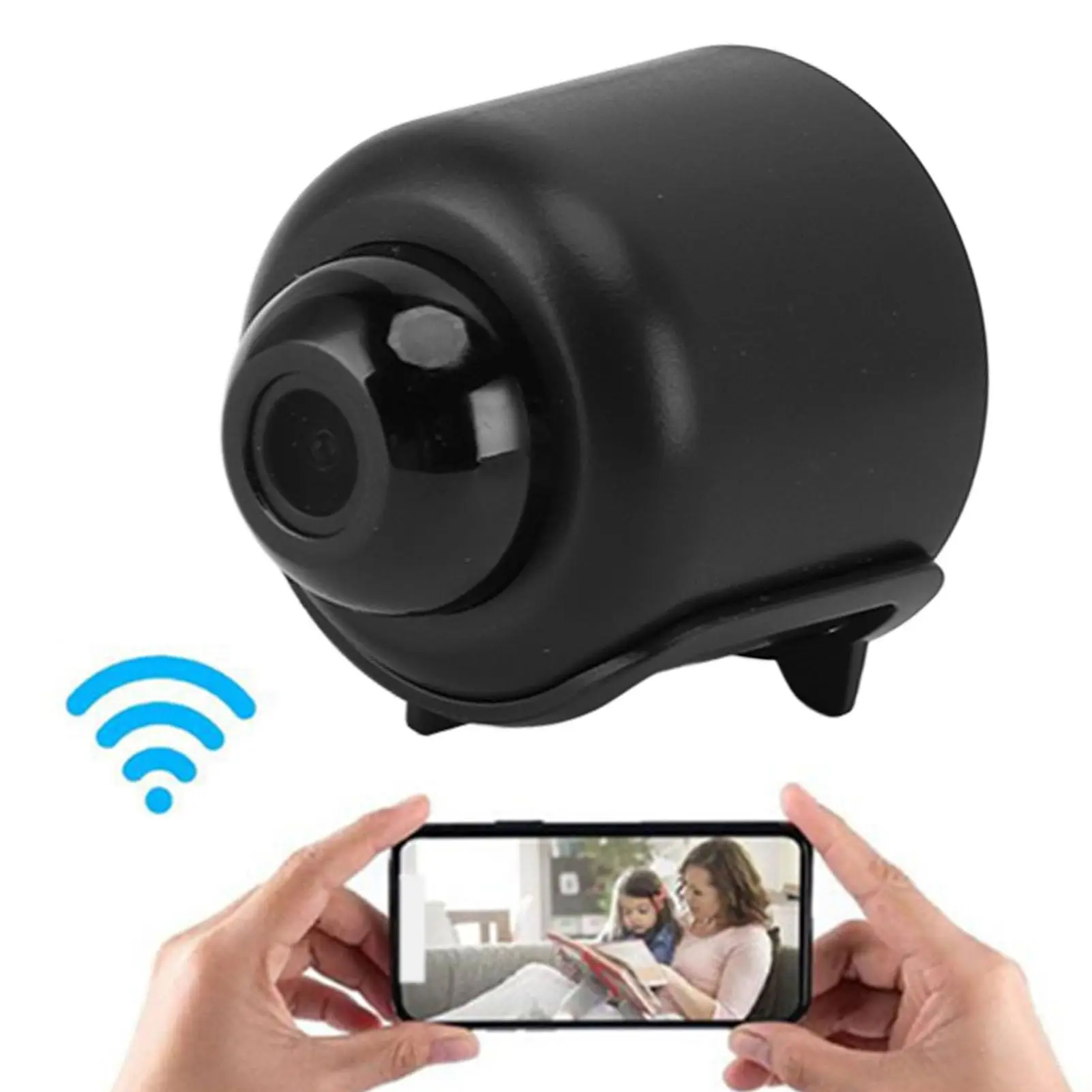 Wireless Security Camera 1080P Mini Security Camera Wifi 140 Degree Wide Angle Motion Detection Loop Recording for Home Office