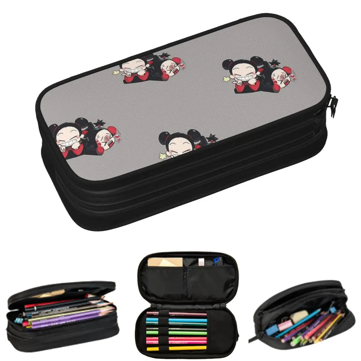 

Pucca And Garu Pencil Cases for Students Gifts Pen Box Pencil Bag Big Capacity Pencil Pouch Pen Holder