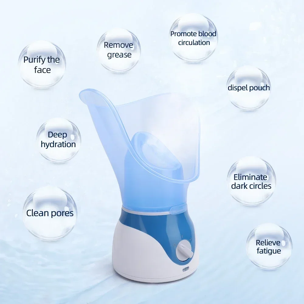 Facial Steamer Nose Steamer Hot Sprayer 50ML Face Humidifier Skin Moisturizing Pores Cleaner SPA Skin Deep Hydration Control Oil