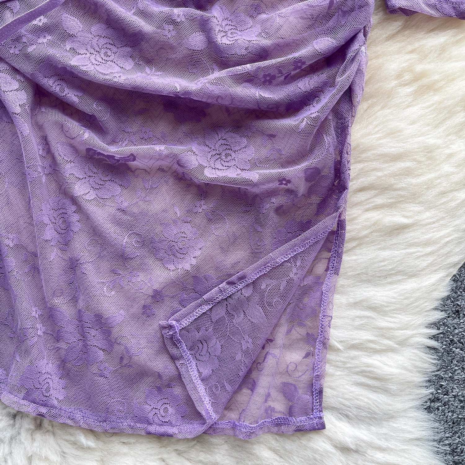 세련된 섹시한 수 놓은 메쉬 셔링 요정 연필 드레스 여름 여성 Boho Sundress 여성 의류