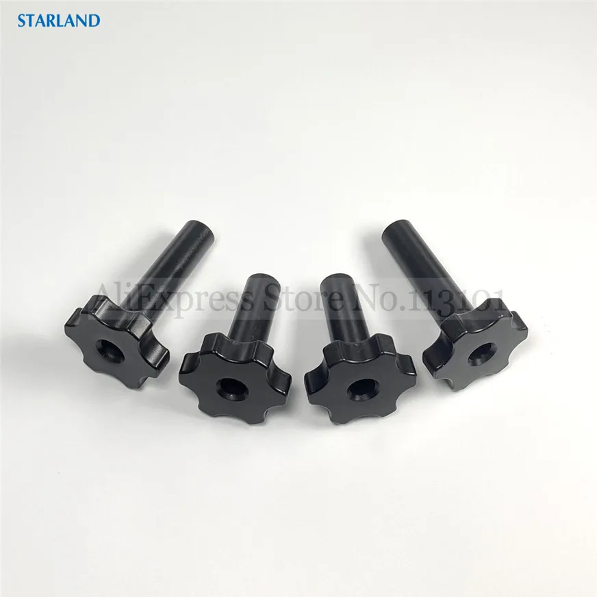 4 In 1 Plastic Fasten Screw Nuts Black Color Gear Shaped Knob New Accessories Clamping Bolts Of Soft Ice Cream Machines M8 / M10