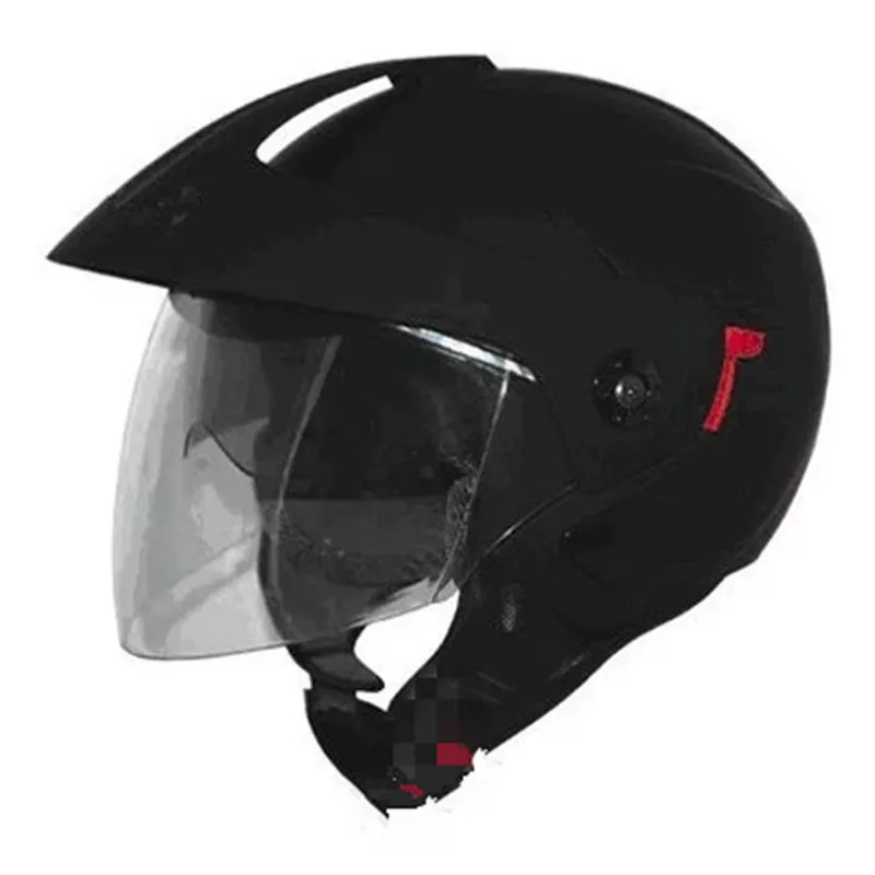 Hot Sell Cheap And Good 3/4 Open Face Motorcycle Helmet DOT Approved Dual Visor Motocross Black L CE