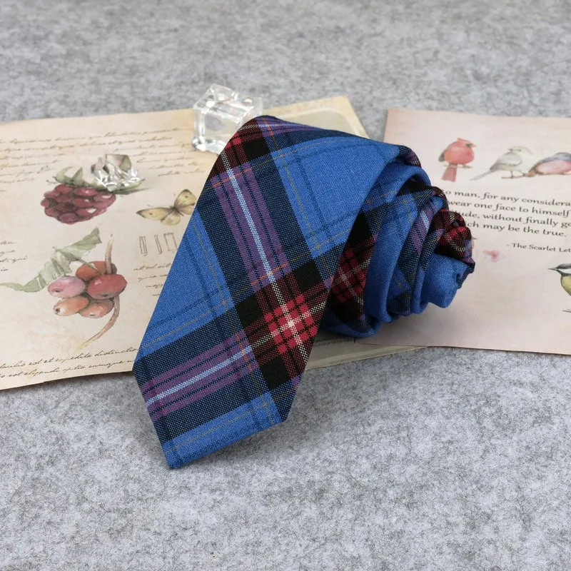 Mode Baumwolle Krawatten Für Männer Frauen Casual Plaid Krawatte Für Schule Jungen Mädchen Anzüge Krawatte Schlanke Hochzeit Krawatte gravatas 6cm – Detail 5