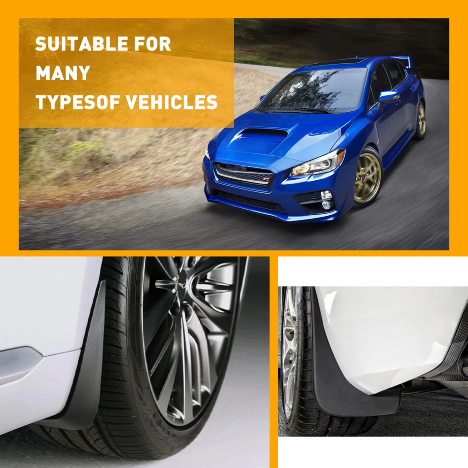 4PCS  Front Rear Fender Mud Flaps Splash Guards Mudguards Mudflaps Car Auto Van Car Accessories    VW