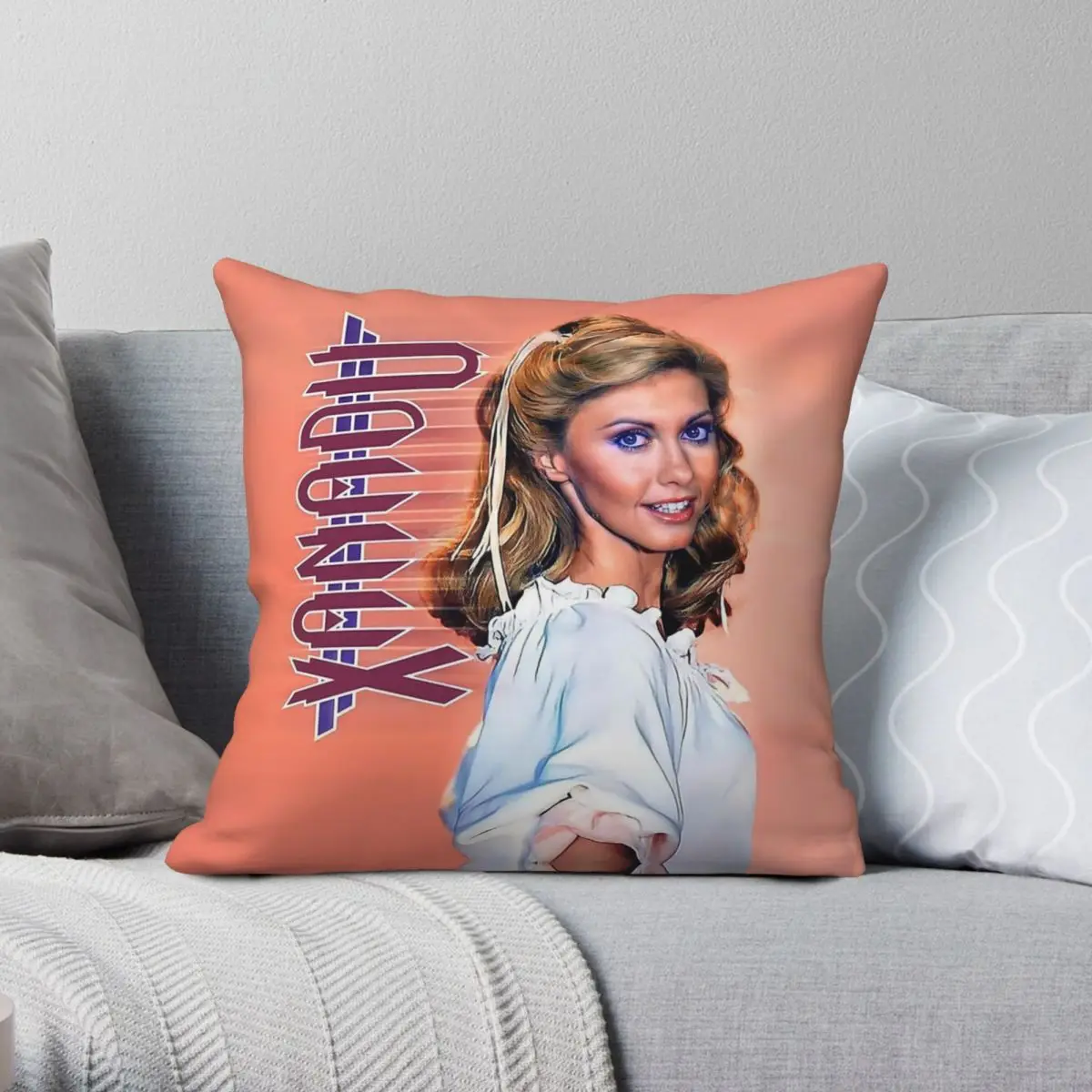 Olivia Newton-John Xanadu Kira Square Pillowcase Polyester Linen Velvet Creative Zip Decor Bed Cushion Cover 45x45