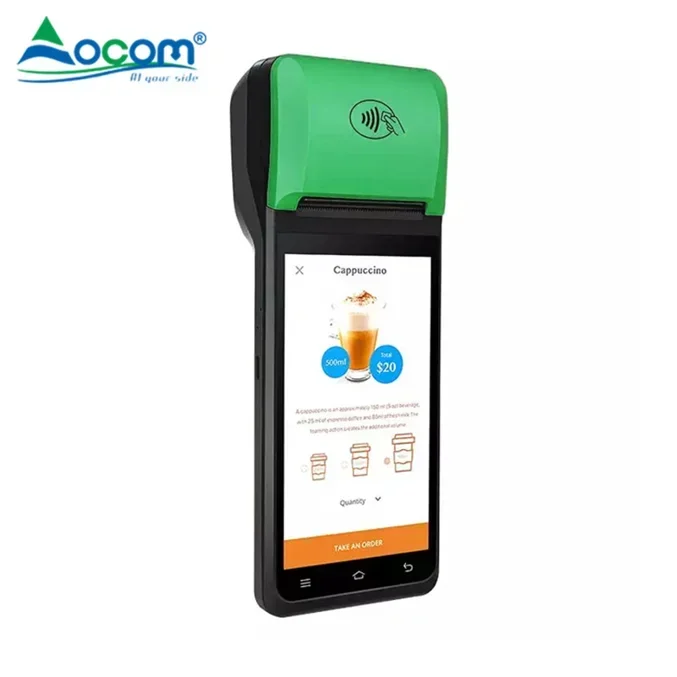 OCOM POS Terminal Android OTG Service 2.4G 5G Wi Fi Blue Tooth محمول POS مع طابعة 58 مم