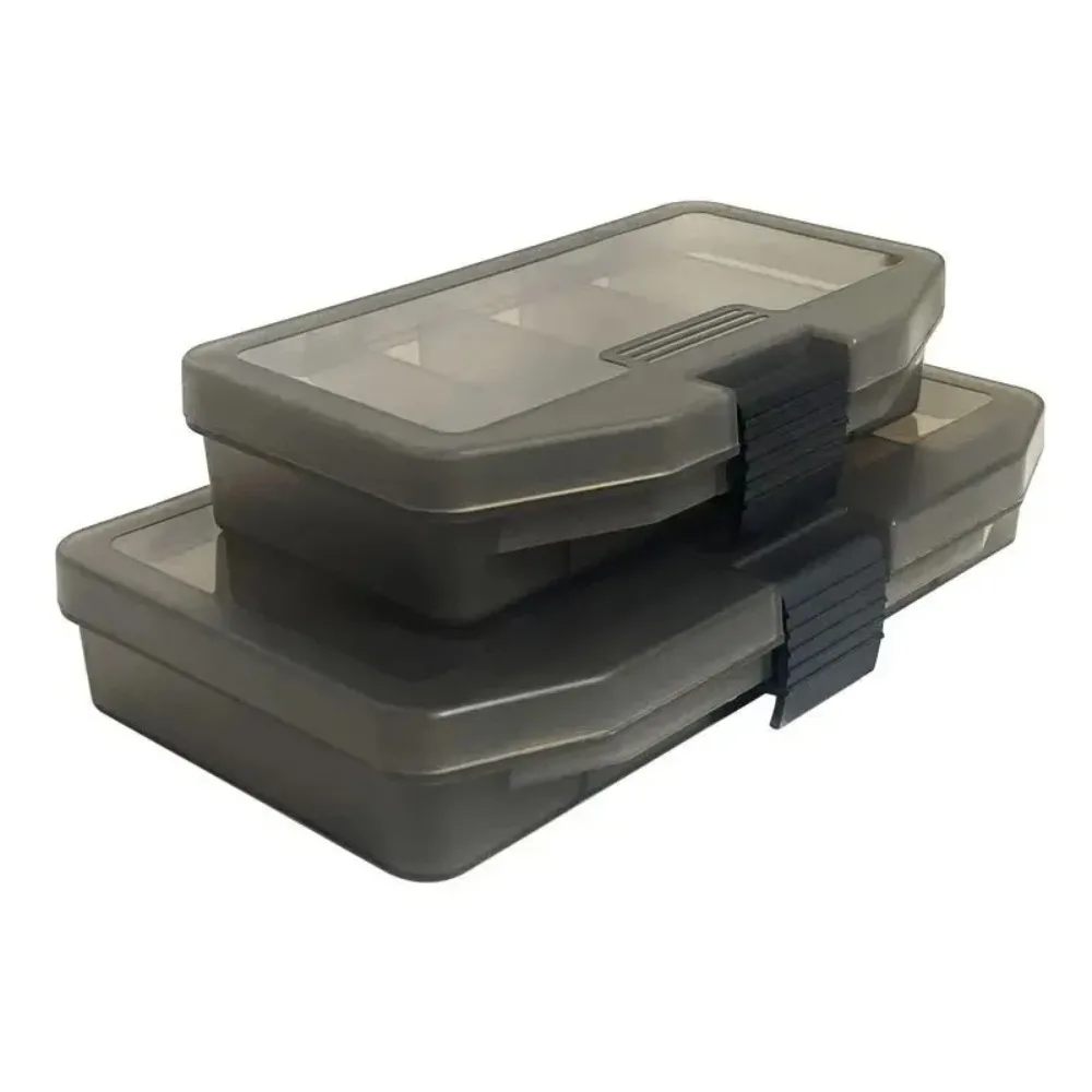 Grey Visible Plastic Fishing Tackle Lure Bait Hooks Box Big Carp Fishing Accessories Tools Box Tackle Accessory Storage