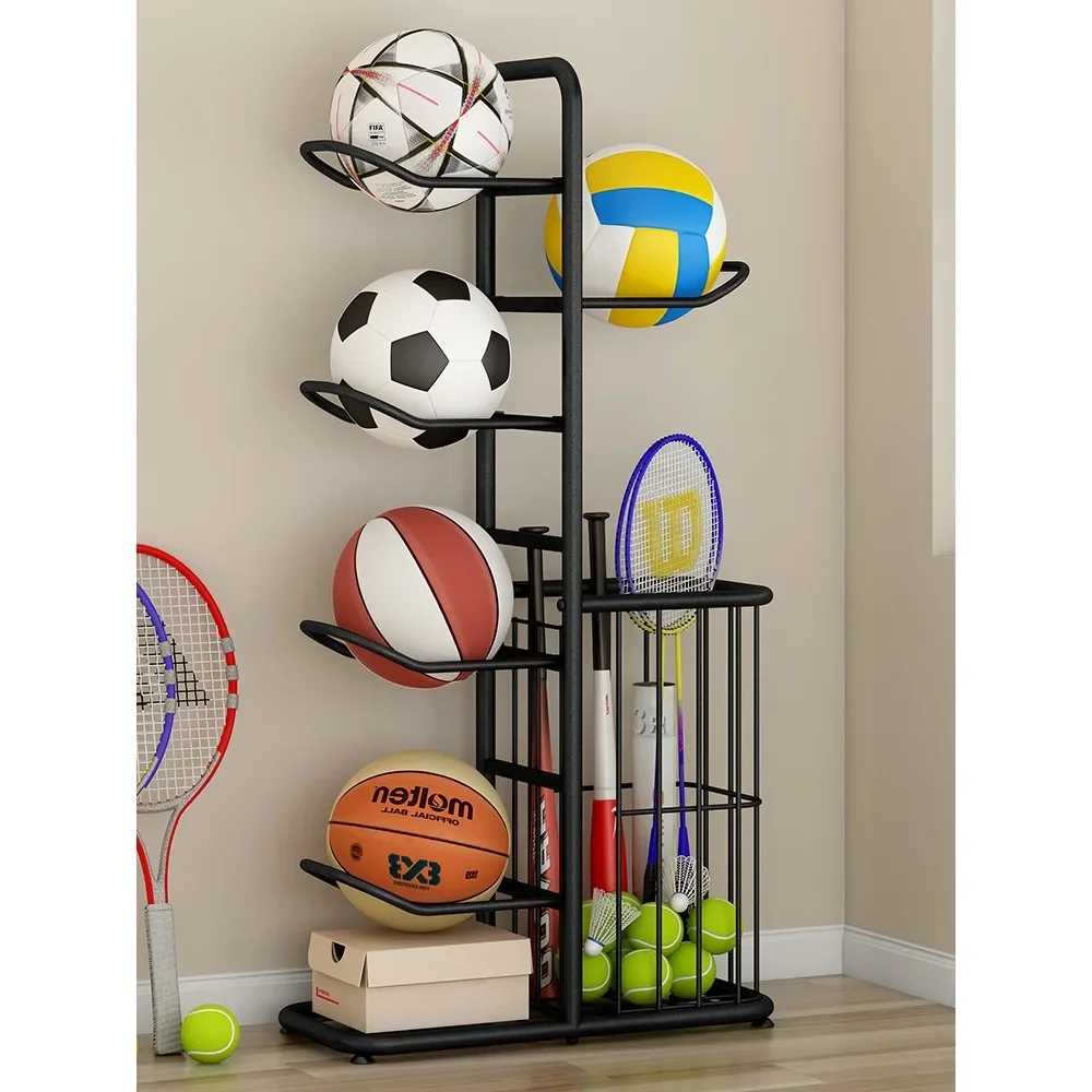 

Basketball storage rack home simple football volleyball finishing storage basket storage rack