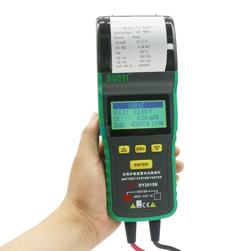 

Dy2015b Car Battery Tester Battery Life Internal Resistance Start Charging 12V Tester