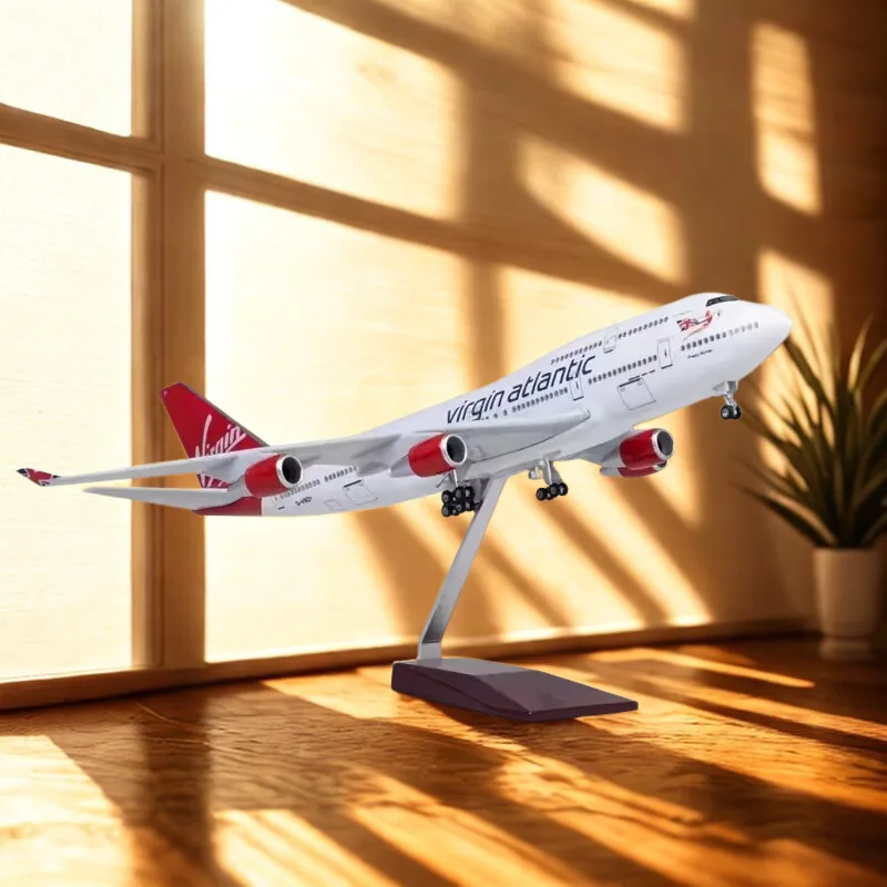 

Масштаб декора 1:150 47 см B747 модель самолета Virgin Atlantic W Light и шасси из смолы, литые под давлением самолеты для коллекционеров