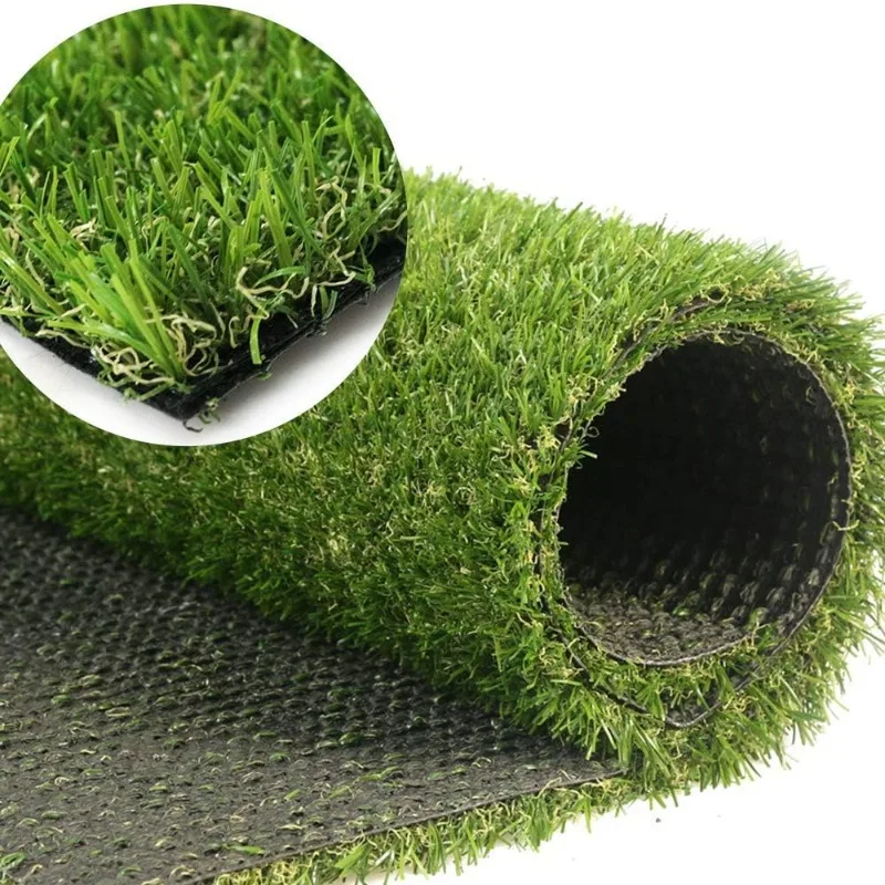 Artificial Grass Turf Customized Sizes 15 x 15 Feet, 0.8inch Realistic Synthetic Grass Mat, Indoor Outdoor Garden Lawn Landscape