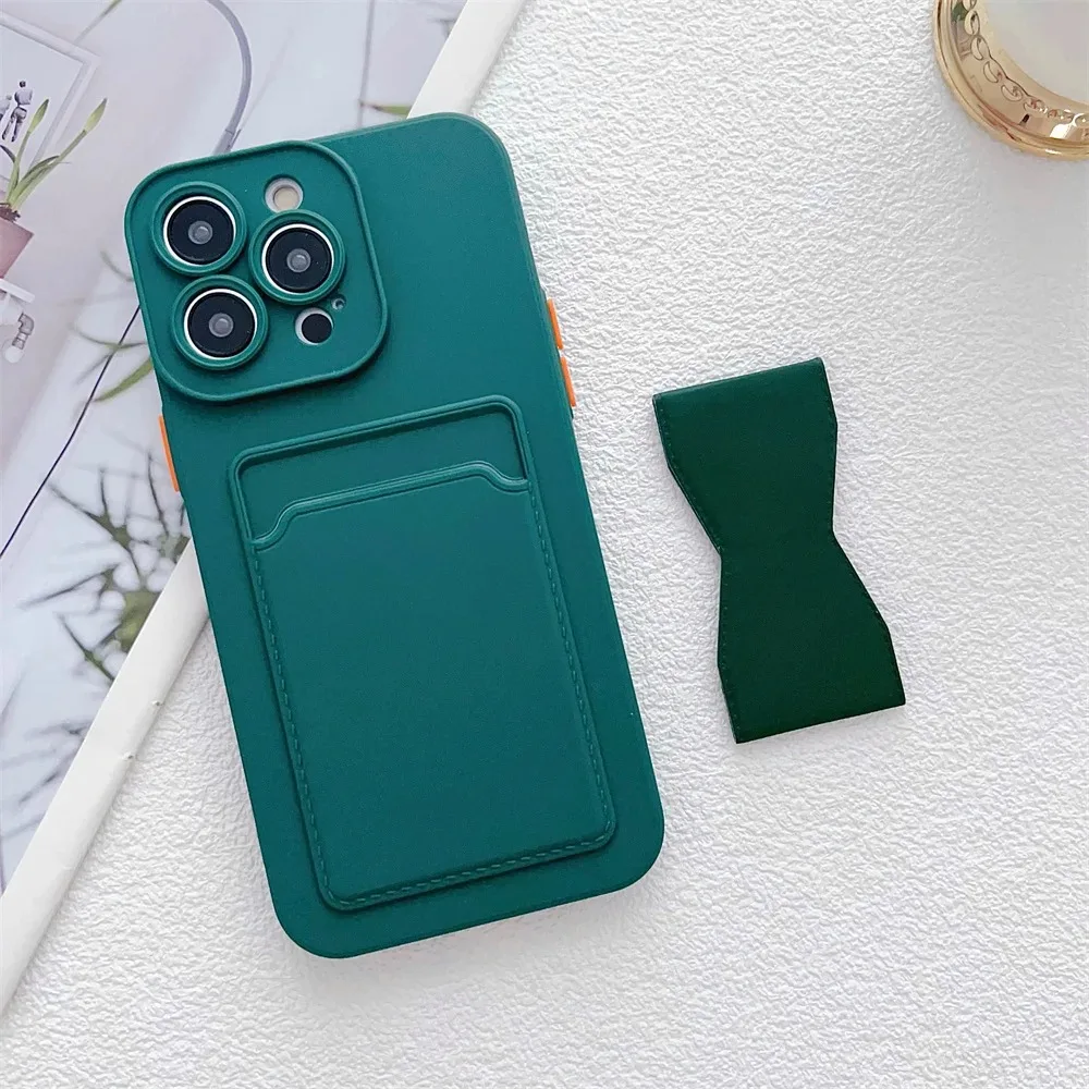 Card Slot Pocket Wallet Phone Case For OPPO Reno 14F 13F 11F 13 14 Pro A54 A55 A36 A76 A17 A198 A58 A38  Soft Shell With Bracket