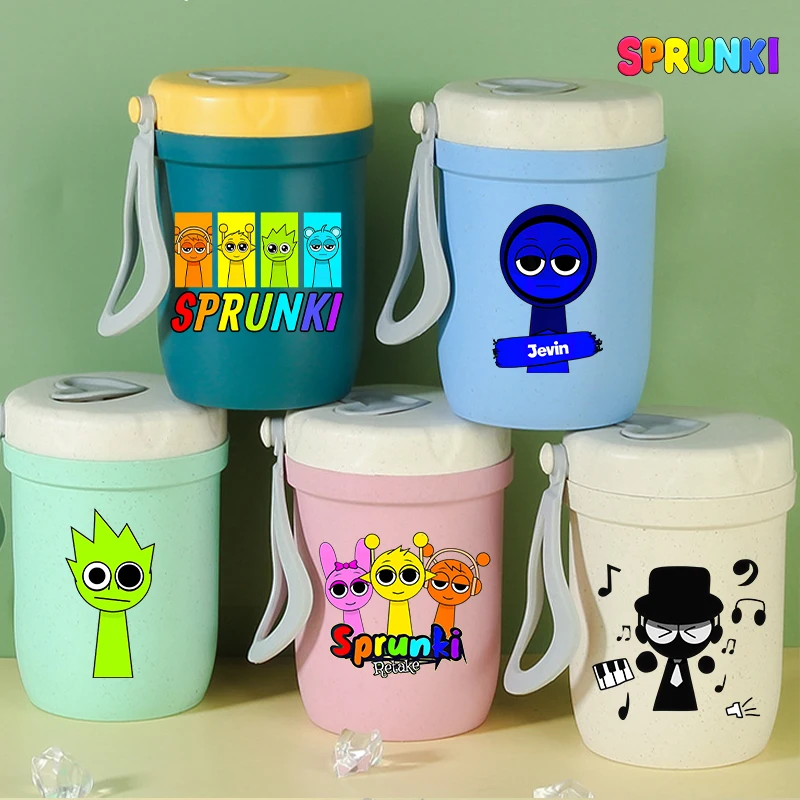 

Sprunki Water Cups Boy Girl Cartoon Anime Portable Bottle Student School Office Vacuum Mug Outdoors Leakproof Sport Water Bottle