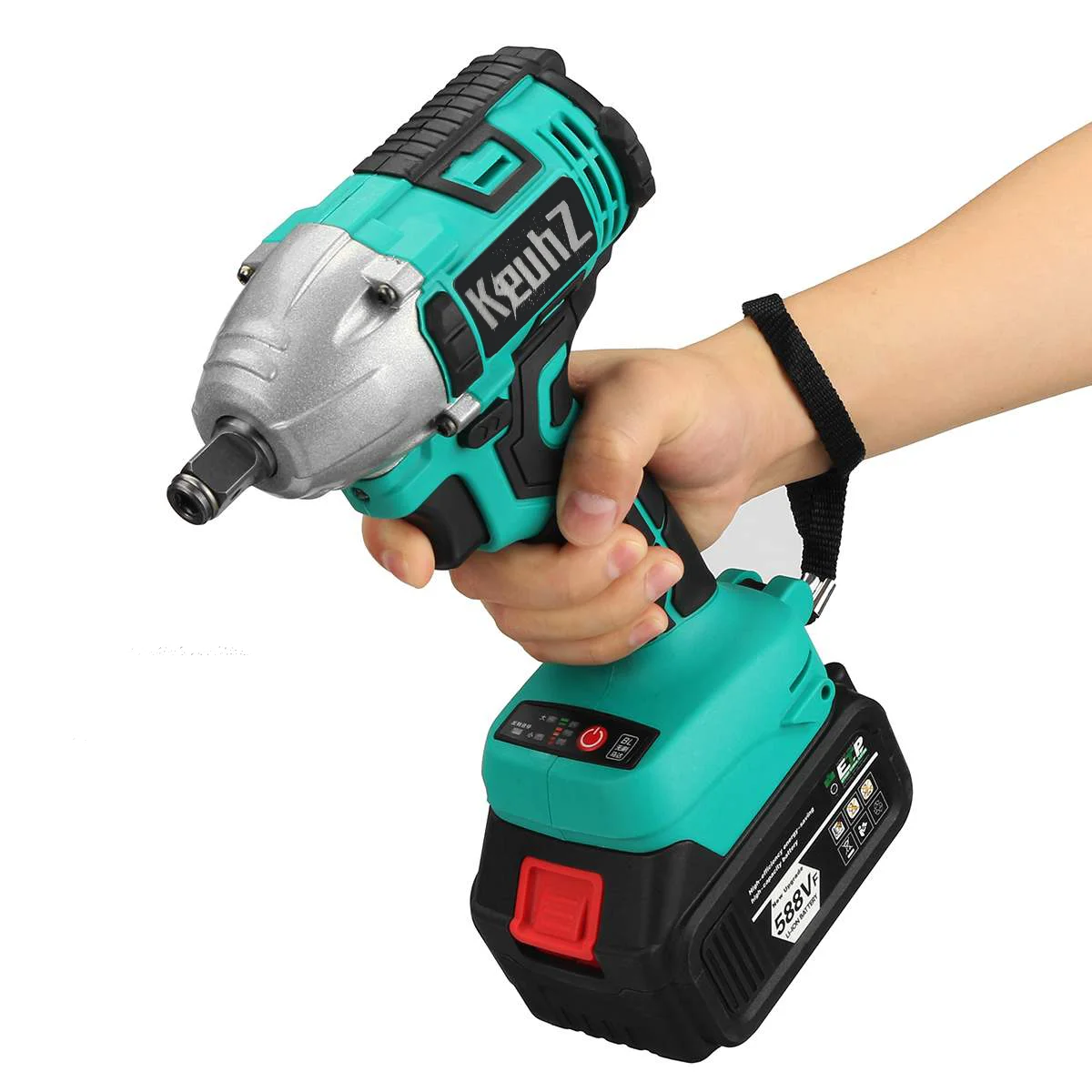 

588VF 600N.M Brushless Cordless Electric Impact Wrench Rechargeable 1/2 Inch Wrench Power Tools With 2 Pcs Battery EU/US