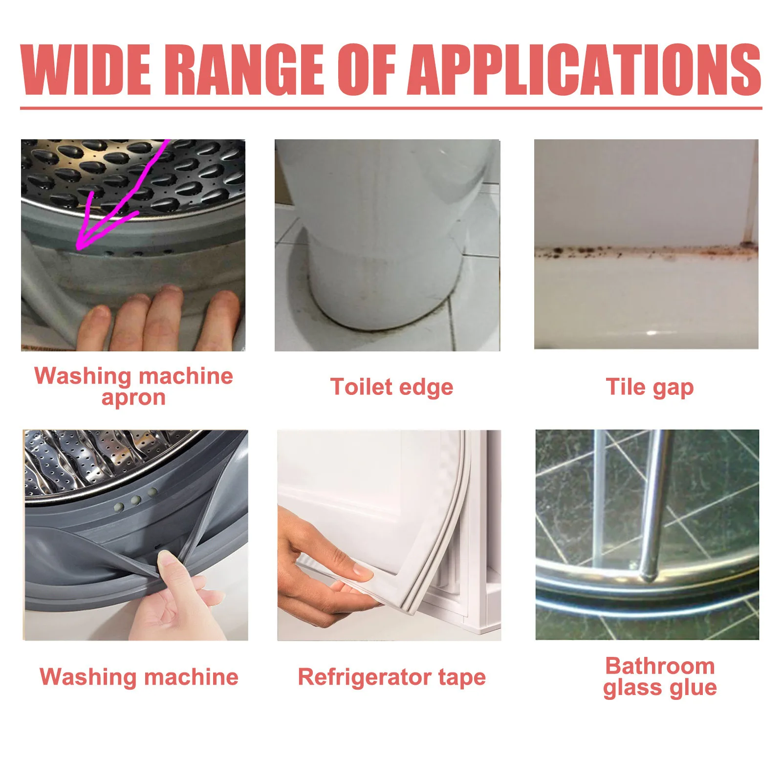 1/2PC Wall Mold Mildew Remover Cleaner Caulk Gel Pool Tile Gap Spot Mold Remover Washing Machine Bathroom Mildew Gel