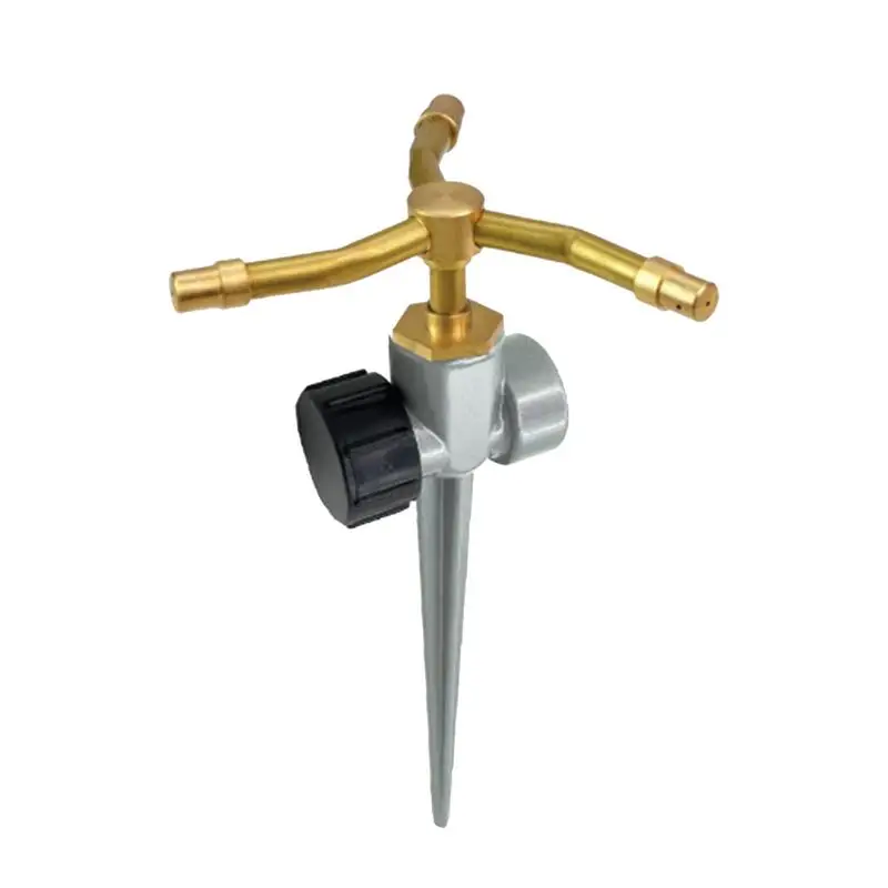 

Water Sprinkler For Lawn 3-Arms Brass Plant Waterer 360 Degree Rotating Weather-Resistant Sprinkler For Lawn Garden Farm