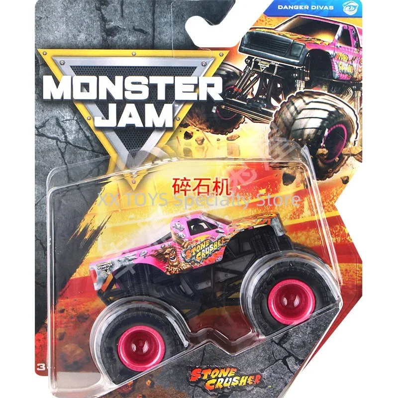 Monster Jam Monster Truck Schaal 1:64 Gegoten Voertuig Sparkle Smash Thunderroarus Monster Truck Jongens Off-Road Racing Collectible