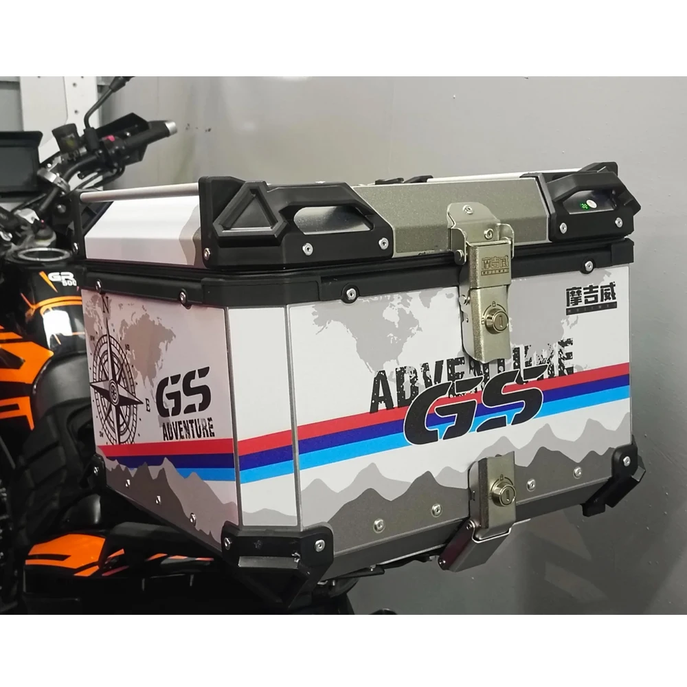 

Aluminum Motorcycle Rear Luggage Box Universal Tail Box Moto Top Case For Honda Suzuki BMW Kawasaki Yamaha KTM Benelli Ducati