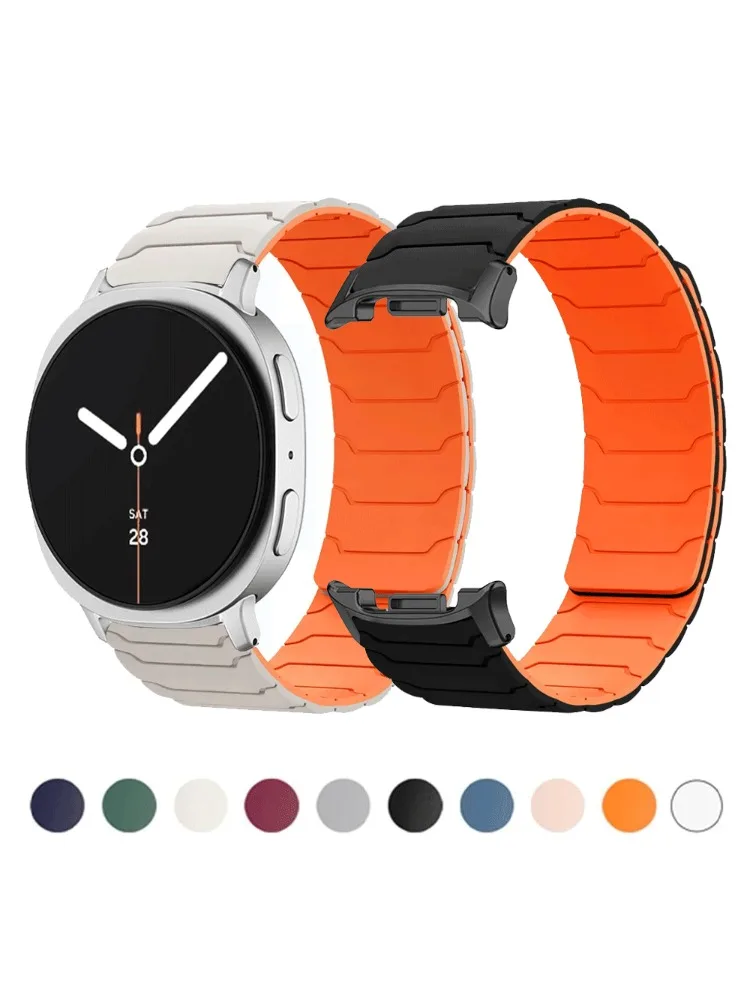 Siliconen magnetische band voor Samsung Galaxy Watch Watch Ultra 2025 47 mm armband voor Galaxy 8 40 mm 44 mm / 8Classic 46 mm sportband - afbeelding 2