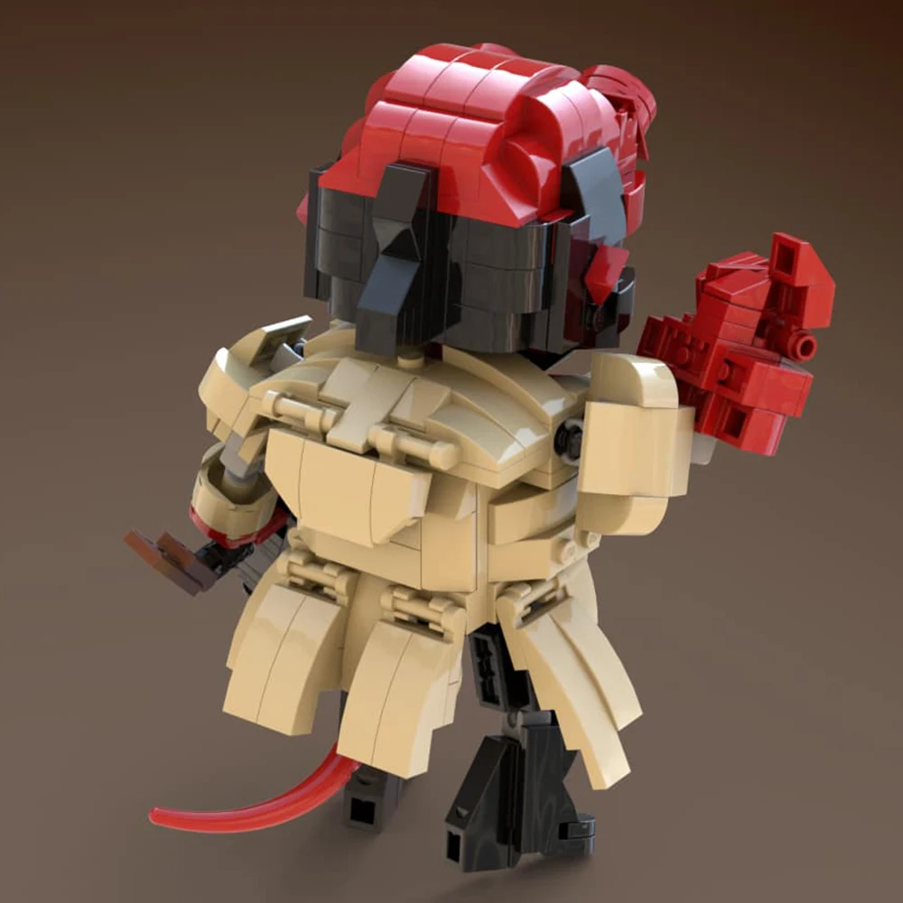 MOC Mecha Anung Un Rama Weirdo Monster Roles مجموعة مكعبات البناء للفيلم Hellboyed Hell Brickheadz لعبة الطوب للأطفال هدية