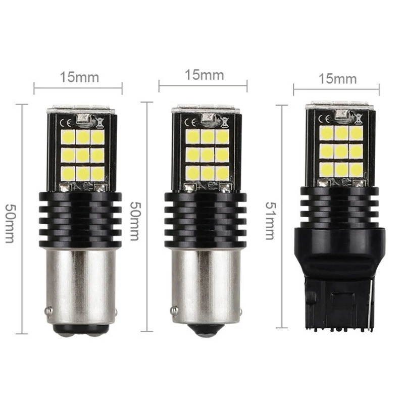 T20 1156 T15 3030 24SMD Led سيارة LED كشافات خلفية للسيارة بدوره مصباح إشارة الفرامل الذيل احتياطية الضوء الأحمر #6