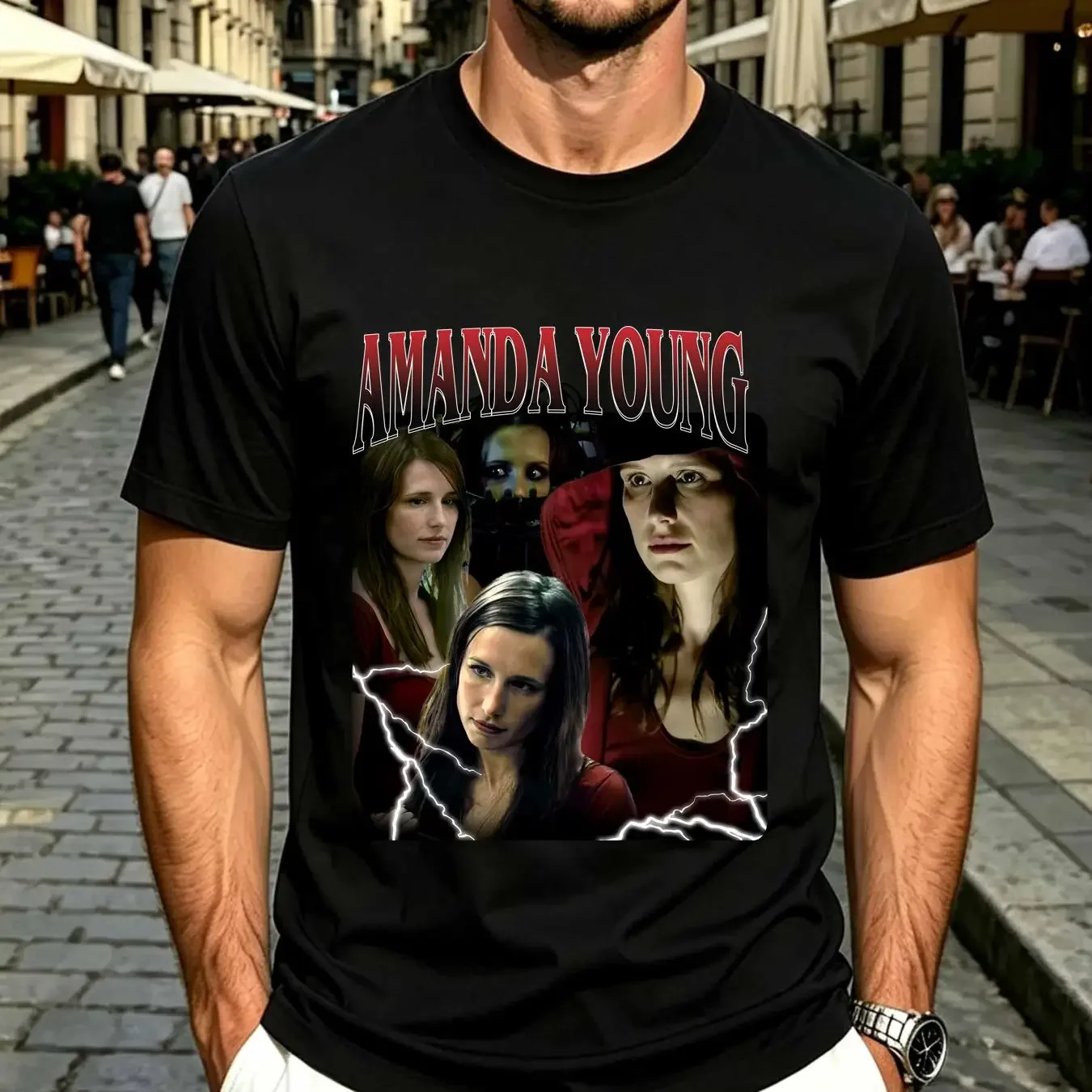 washed T Shirt Limited Amanda Young Character Movie Bootleg Vintage Retro long or short sleeves vintage Washed Soft Casual