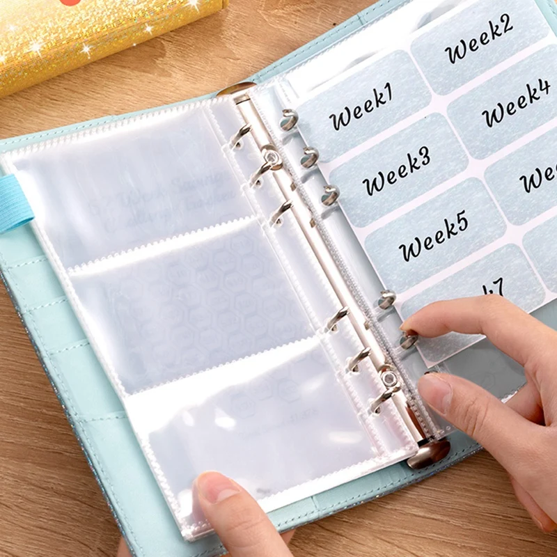 52 Week Money Saving Challenge Binder, Storage Budget Book Cash Challenge Box Set, With Pouch, Home Emergency Binder