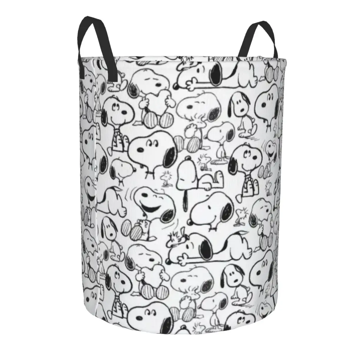 Customized Snoopy Smile Giggle Laugh Pattern 2 Laundry Basket Collapsible Large Capacity Clothes Storage Bin Baby Hamper