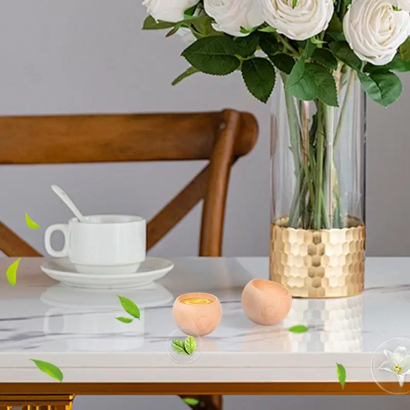 Oil Diffuser Wood Wooden Tumbler Fragrance Oil Diffuser Long Lasting Small Air Freshener Aromatherapy Portable Home Decoration
