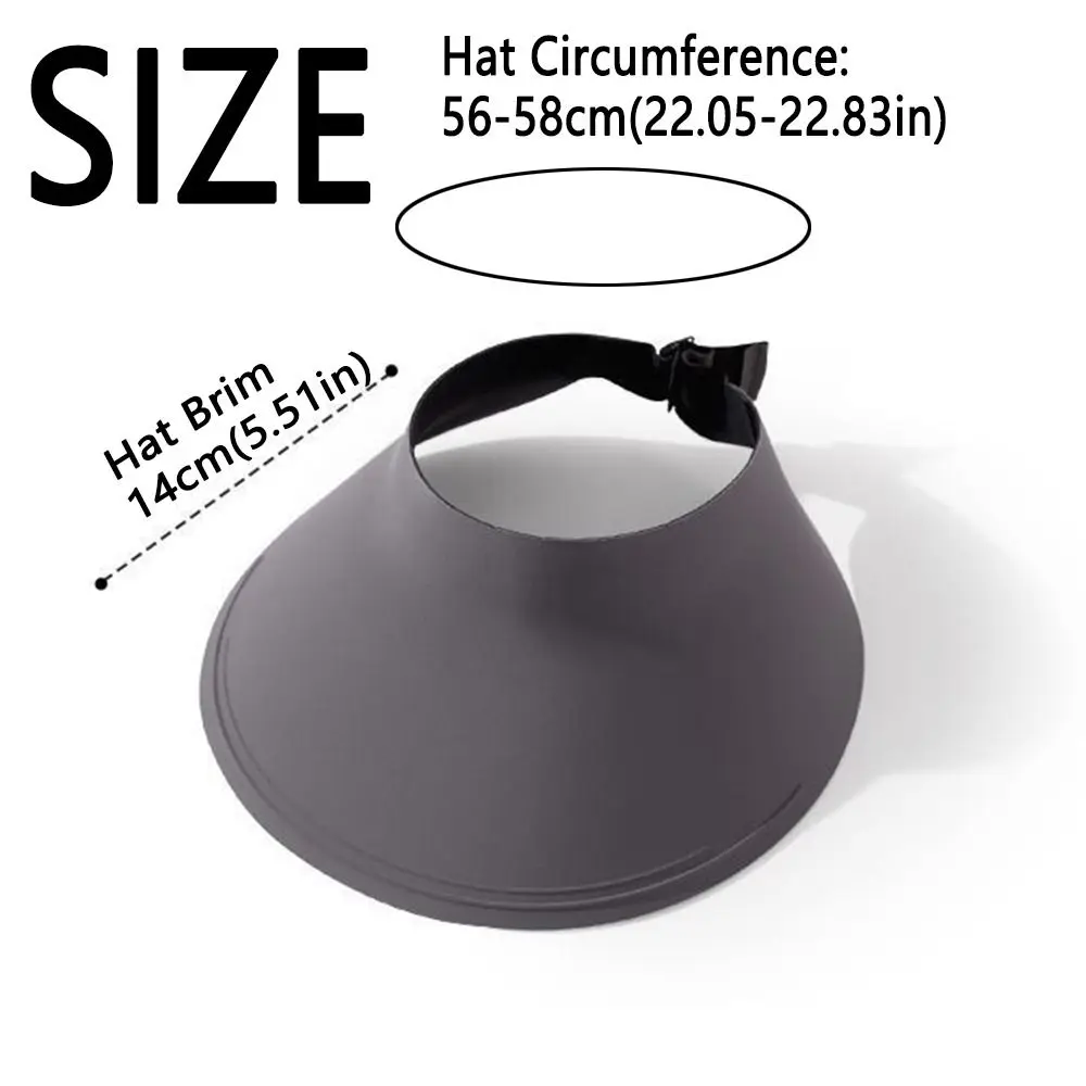 Sun Protection Breathable Traceless Sun Hat Large Brim Foldable Seamless Visor Cap Empty Top Korean Style Women Sun Hat Travel
