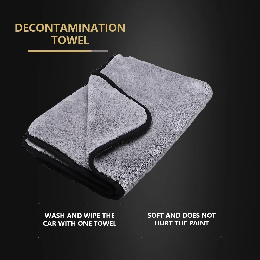 (Single Sale ) SPTA Microfiber Edge Decontamination Towel Extra Soft Car Wash Microfiber Car Cloth for Interior Cleaning